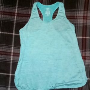 Women's activewear halter top size medium color teal and pink